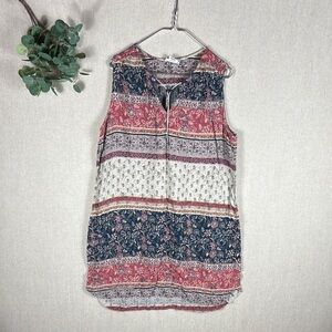 Beach Lunch Lounge > Floral V Neck Sleeveless Dress Extra Extra Large